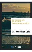 Die Technik Des Deutschen Emissionsgeschäfts