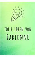 Tolle Ideen von Fabienne: Kariertes Notizbuch mit 5x5 Karomuster für deinen Vornamen