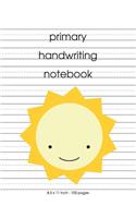 Primary Handwriting Notebook: Dashed Lined Practice Paper Sheets for Primary K-3 Students