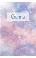 Gianna: First Name Personalized Notebook, College Ruled (Lined) Journal, Cute Pastel Notepad with Marble Pattern for Girls and Women (Small Format)