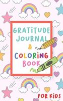 Gratitude Journal and Coloring Book for Kids - Rainbow Star cover