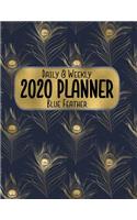 Daily & Weekly 2020 Planner Blue Feather