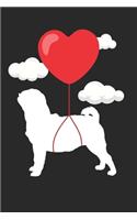 Pug Journal - Pug Notebook - Valentine's Day Gift for Pug Lovers