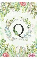 Q - Monogrammed Floral Journal