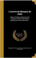 L'oeuvre du Marquis de Sade