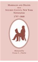 Marriages and Deaths from Steuben County, New York, Newspapers, 1797-1868