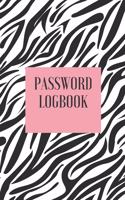 Password Logbook: Zebra Internet Password Keeper With Alphabetical Tabs - Pocket Size 5 x 8 inches (vol. 1)