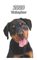 2020 Wochenplaner: Rottweiler Welpe - 107 Seiten, 15cm x 23cm ca. A5 - Taschenkalender - Terminplaner - Tagebuch - Terminkalender - Organizer für Hundeliebhaber
