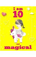 unicorn magical diary scholastic - unicorn journal i am 10 and magical: Notebook for Kids, coloring & Activity Book... 18 Adorable unicorn Designs, with positive messages for girls/ 10 Year Old Birthday Gift for Girls!