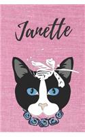 personalisiertes Notizbuch Katze / Notizheft / Journal / Malbuch / Tagebuch / Kritzelbuch / DIN A5 / Geschenk Janette