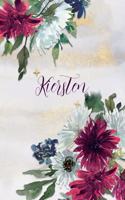 Kiersten: Personalized Journal Gift Idea for Women (Burgundy and White Mums)