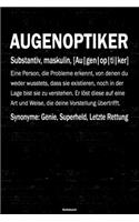 Augenoptiker Notizbuch