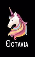 Octavia: Personalized Custom Name Unicorn Themed Monthly 2020 Planner (Calendar, To Do List, Monthly Budget, Grocery List, Yearly Financial Goals) Gift for G