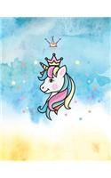 Notebook: Unicorn cover and Dot pages, Extra large (8.5 x 11) inches, 110 pages, notebooks and journals(1 Unicorn Lover Notebook,)