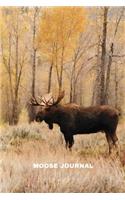 Moose Journal: Journal book, 6 x 9 inch lined pages