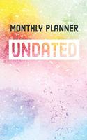 Undated Monthly Planner: 24 Month Calendar with Notes Pages 8.5 x 11 Inches (Volume 7)(7 Undated Monthly Planner)