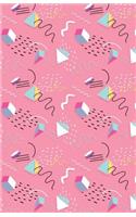 Journal Notebook Abstract Squiggles and Shapes Pink