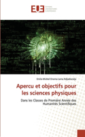 Apercu et objectifs pour les sciences physiques