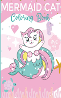 Mermaid cat Coloring Book