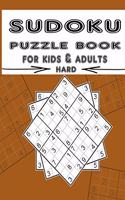 sudoku puzzle book for kids & adults hard: Hard Sudoku Puzzles with Solutions, Sudoku Puzzle Book, Sudoku Puzzle Book for kids & Adults