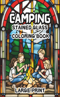 Camping Stained Glass Coloring Book