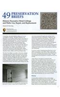 Historic Decorative Metal Ceilings and Walls: Use, Repair, and Replacement