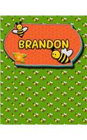 Handwriting Practice 120 Page Honey Bee Book Brandon: Primary Grades Handwriting Book K-2