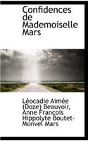 Confidences de Mademoiselle Mars