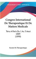 Congres International De Therapeutique Et De Matiere Medicale