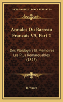 Annales Du Barreau Francais V5, Part 2