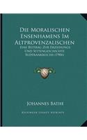 Die Moralischen Ensenhamens Im Altprovenzalischen