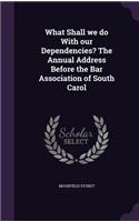 What Shall We Do with Our Dependencies? the Annual Address Before the Bar Association of South Carol