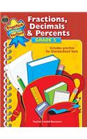 Fractions, Decimals & Percents, Grade 5