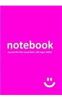 Notebook Journal B5 Pink 8mm 140 pages SMILE