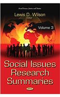 Social Issues Research Summaries (with Biographical Sketches)
