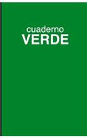 Cuaderno Verde: de rayas, tapa blanda, 14x21cm, 130 páginas