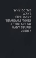 Why do we want intelligent terminals when there are so many stupid users