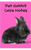 Pet Rabbit Care Notes