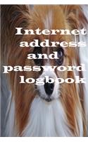 internet address and password logbook: The Personal Internet Address & Password Logbook - A5-80 pages- cover with a dog.