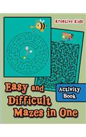 Easy and Difficult Mazes in One Activity Book