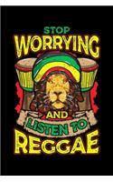 Stop Worrying And Listen To Reggae: Sheet Music Notebook, Blank Manuscript Paper for Songwriters and Musicians (120 Pages, 6" x 9")