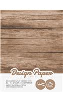 Brown Wood Flat Lay Scrapbook Paper
