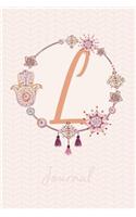 Beautiful Bohemian Style Journal with Initial