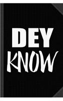 Dey Know 2 Journal Notebook: Blank Lined Ruled for Writing 6x9 120 Pages
