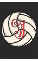 I: Volleyball Journal Monogram Initial I Personalized Volleyball Gift for Players Coach Students Teachers(9 Volleyball Lovers)