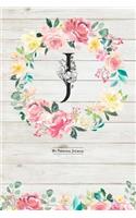 My Personal Journal: Cute & Trendy J Monogram on Light Wood