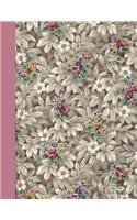 Notebook: Composition Book - 100 Pages - Flexible Lined Journal - 8.5 X 11 Inches - White Flowers Cover