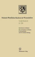 Sinn und Funktion des Mythos in der griechischen und der römischen Dichtung