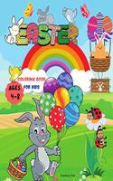 Easter coloring book for kids ages 4-8