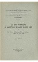 Les Cinq Recensions de L'Asceticon Syriaque D'Abba Isaie, I